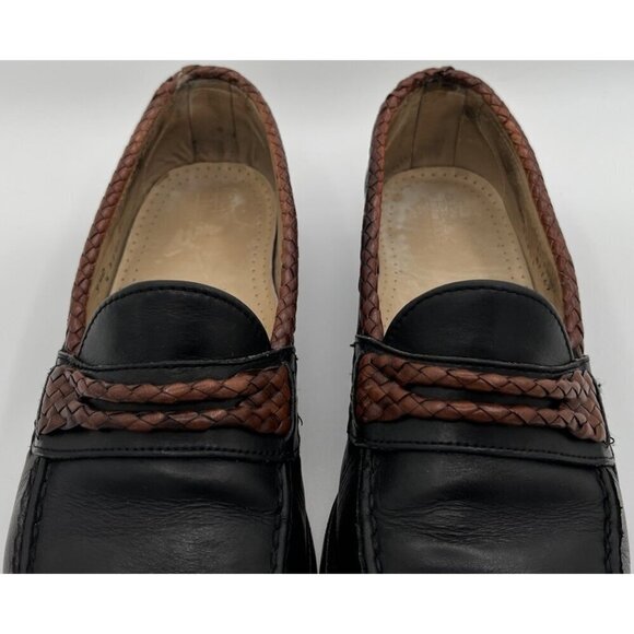 Allen Edmonds Braided Newcomb Black Leather Loafers Dress Shoes Mens Size 9.5D main image 8